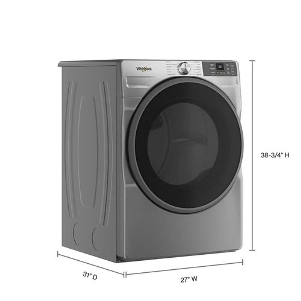 Whirlpool 7.4 Cu. Ft. Electric Steam Dryer (YWED5720RR) - Radiant Silver