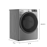 Whirlpool 7.4 Cu. Ft. Gas Steam Dryer (WGD5720RR) - Radiant Silver