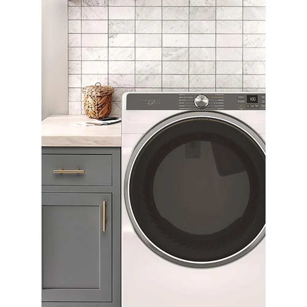 Whirlpool 7.4 Cu. Ft. Gas Steam Dryer (WGD6720RW) - White