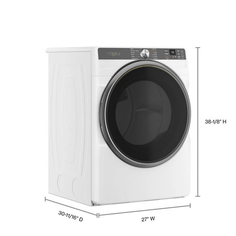 Whirlpool 7.4 Cu. Ft. Gas Steam Dryer (WGD6720RW) - White