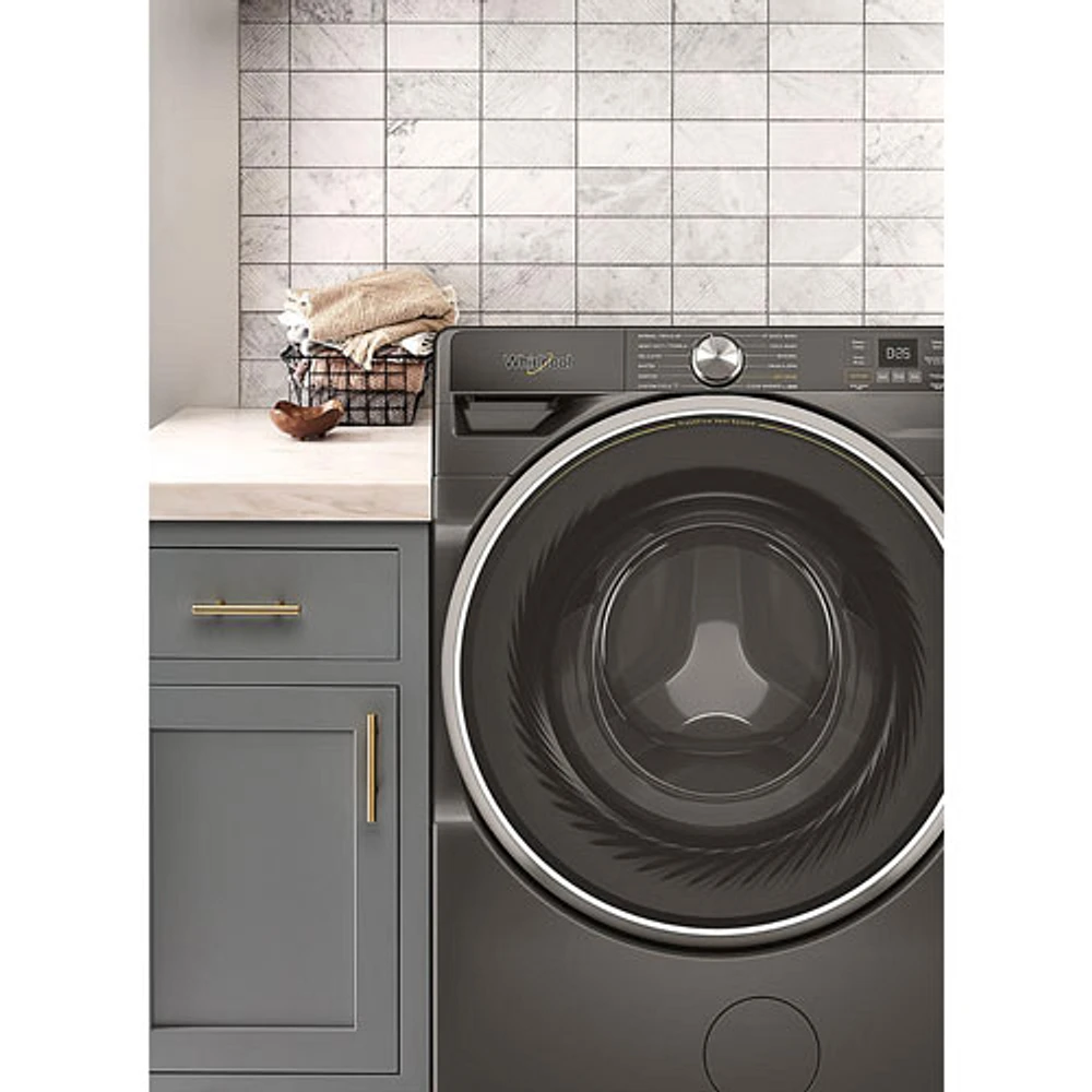 Whirlpool 5.8 Cu. Ft. High Efficiency Front Load Steam Washer (WFW6720RU) - Volcano Black