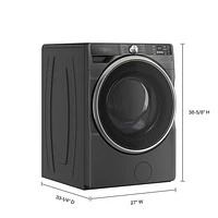 Whirlpool 5.8 Cu. Ft. High Efficiency Front Load Steam Washer (WFW6720RU) - Volcano Black