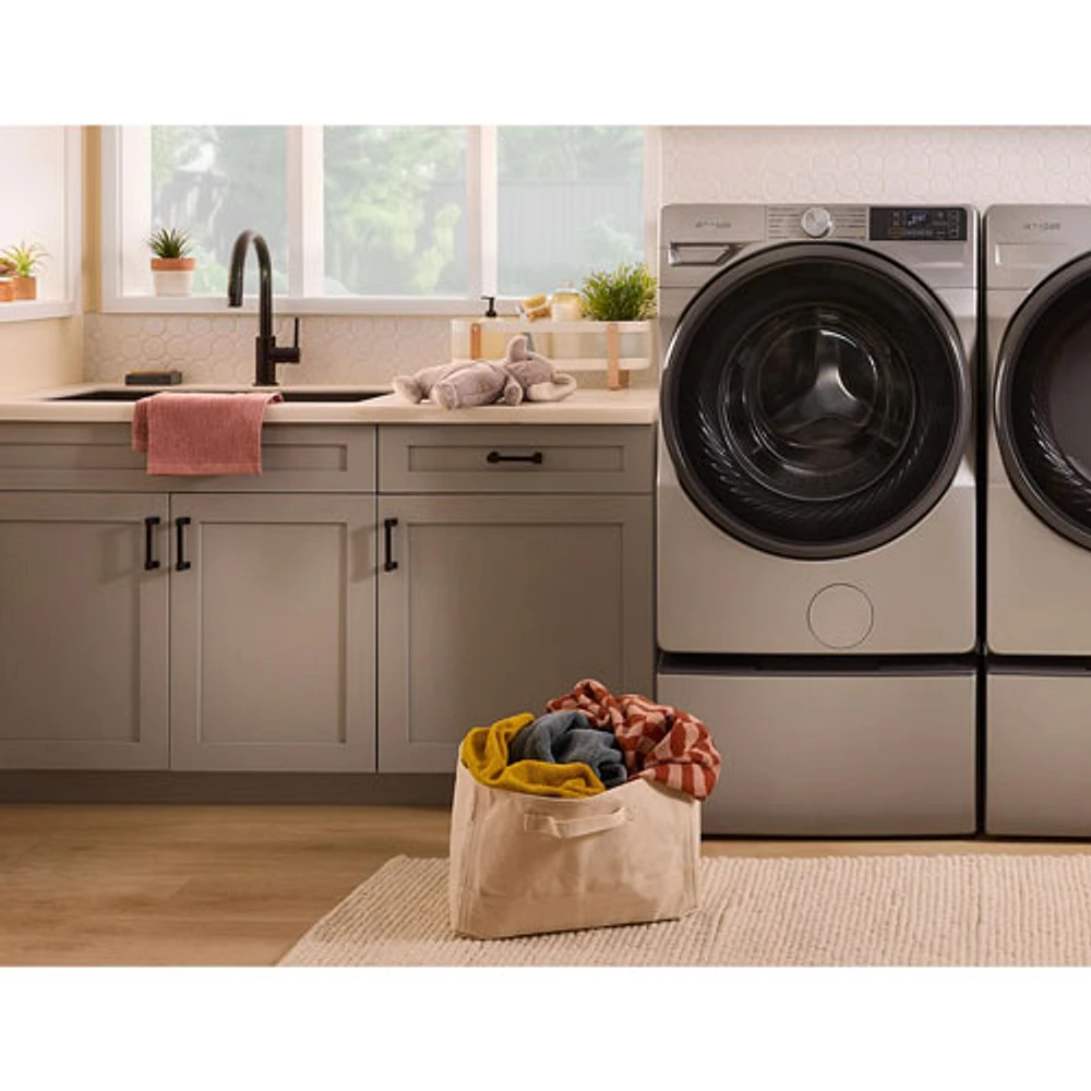 Whirlpool 5.8 Cu. Ft. High Efficiency Front Load Steam Washer (WFW6720RU) - Volcano Black