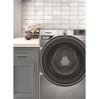 Whirlpool 4.5 Cu. Ft. High Efficiency Front Load Steam Washer (WFW5720RR) - Radiant Silver