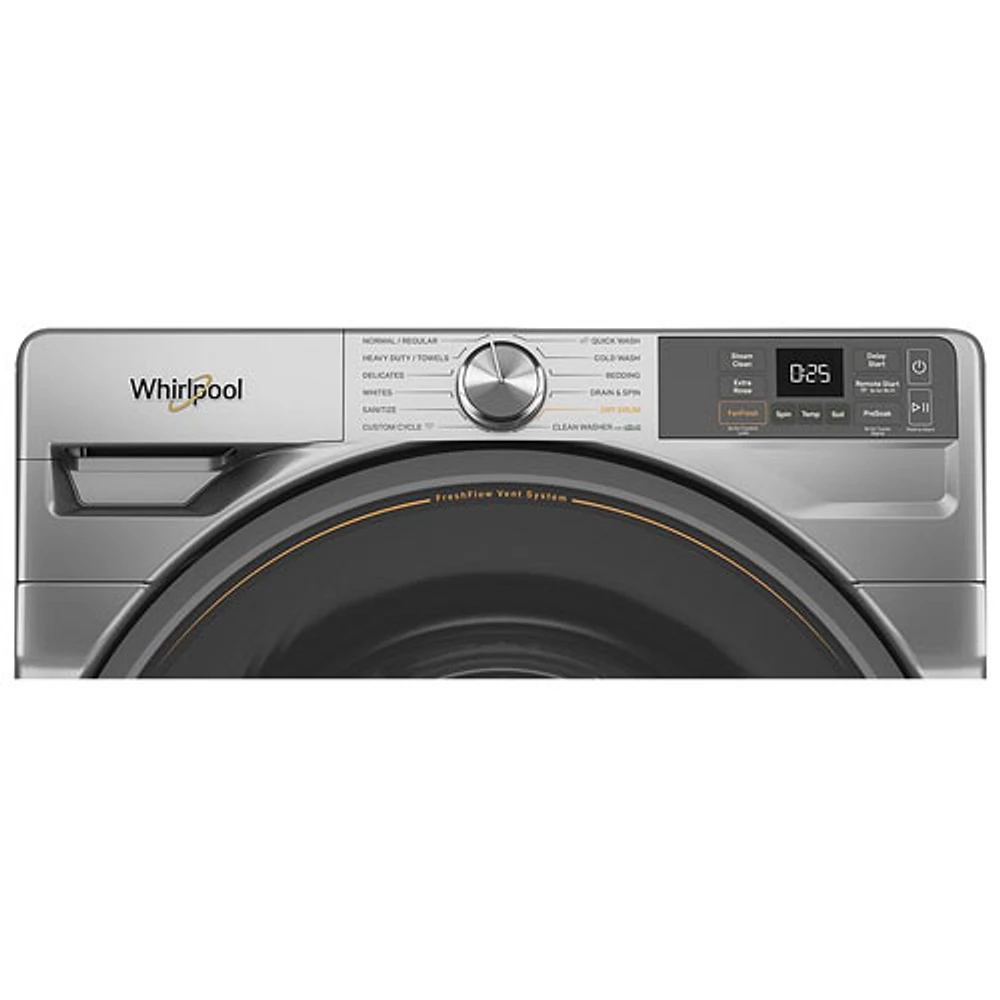 Whirlpool 5.2 Cu. Ft. High Efficiency Front Load Steam Washer (WFW5720RR) - Radiant Silver