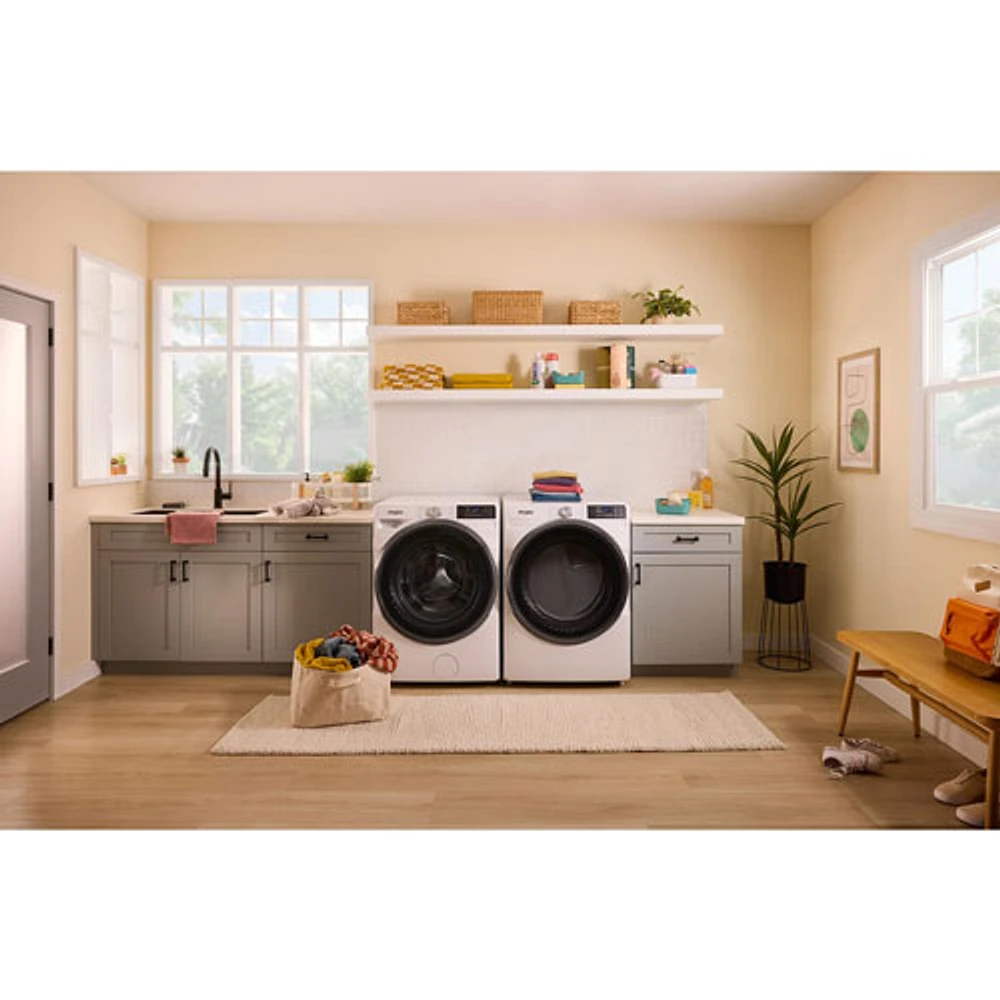 Whirlpool 4.5 Cu. Ft. High Efficiency Front Load Steam Washer (WFW5720RW) - White