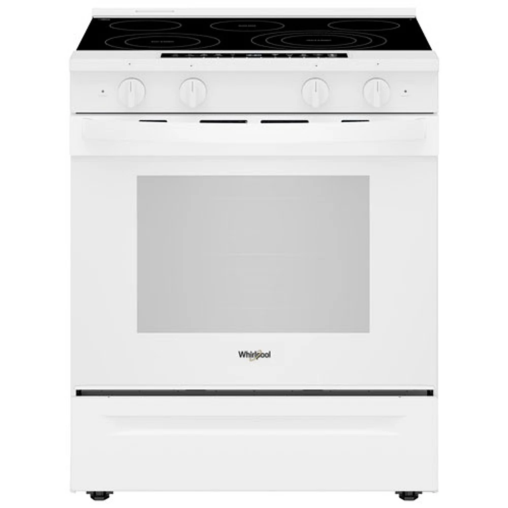 Cuisinière électrique encastrable avec four autonettoyant et friture à l'air chaud 5,3 pi³ 31 po de Whirlpool (YWSES7530RW) - Blanc