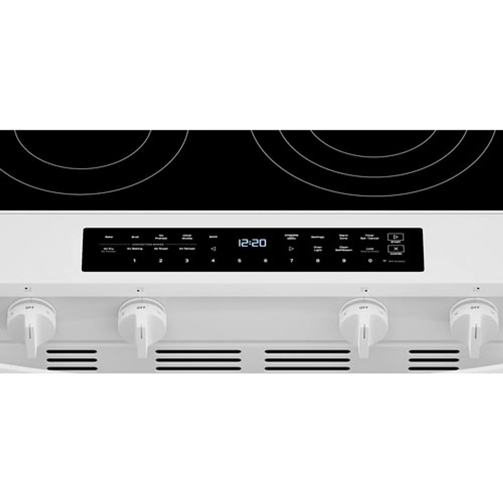 Cuisinière électrique encastrable avec four autonettoyant et friture à l'air chaud 5,3 pi³ 31 po de Whirlpool (YWSES7530RW) - Blanc