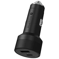 Chargeur d'auto à deux ports USB-C de 42 W de Mophie avec câble USB-C