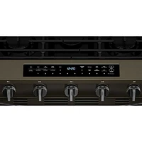 Whirlpool 30" 5.0 Cu. Ft. True Convection 5-Burner Slide-In Gas Air Fry Range (WSGS7530RV) - Black-on-Stainless