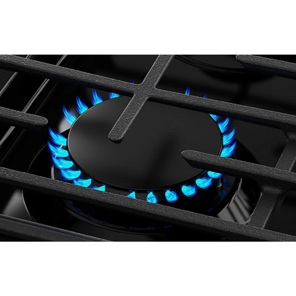 Whirlpool 30" 5.0 Cu. Ft. True Convection 5-Burner Slide-In Gas Air Fry Range (WSGS7530RV) - Black-on-Stainless