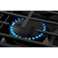 Whirlpool 30" 5.0 Cu. Ft. True Convection 5-Burner Slide-In Gas Air Fry Range (WSGS7530RV) - Black-on-Stainless