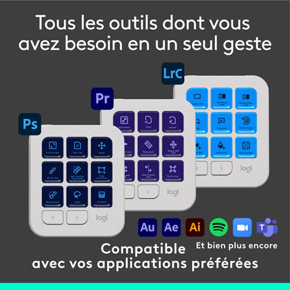 Console numérique programmable et molette de commande MX Creative de Logitech
