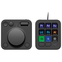 Logitech MX Creative Console Programmable Keypad and Control Dial - Graphite