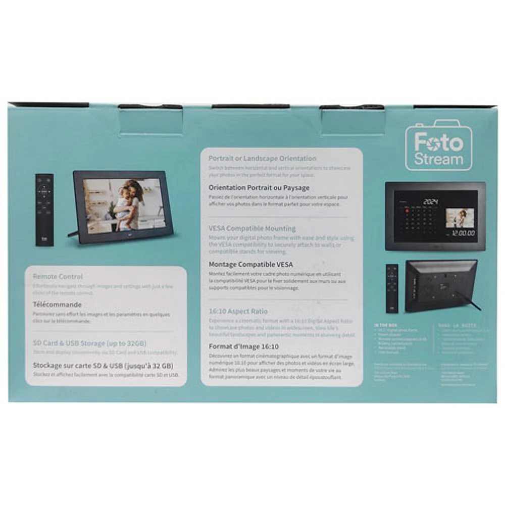 FotoStream 10.1" Digital Photo Frame with Remote Control (FS-WPF05EF) - Black