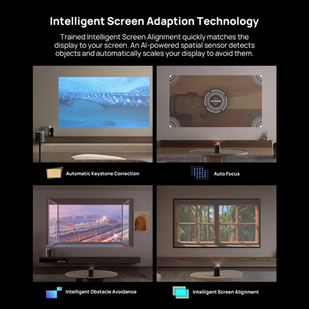 XGIMI Halo+ 1080p Wi-Fi/Bluetooth 700 ISO Lumen Portable Home Theatre Projector with Speakers