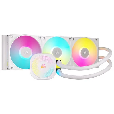 Système de refroidissement liquide de 360 mm RVB pour processeur iCUE LINK Titan RX de Corsair - Blanc