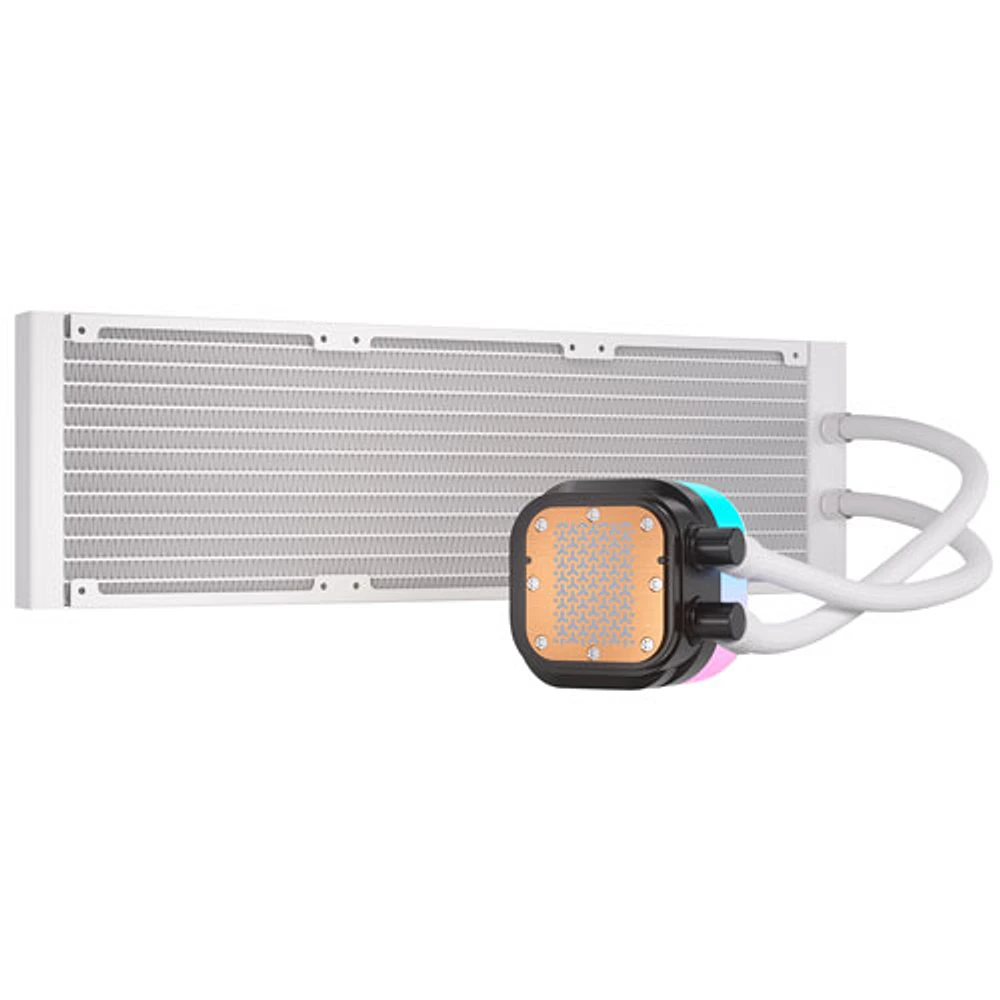 Système de refroidissement liquide de 360 mm RVB pour processeur iCUE LINK Titan RX de Corsair - Blanc