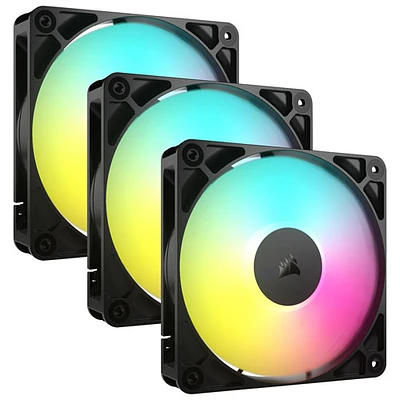 Ensemble de trois ventilateurs de 120 mm ARGB PWM RS120 de Corsair