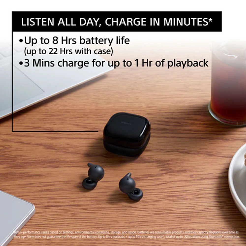 Sony LinkBuds Open In-Ear True Wireless Earbuds - Black