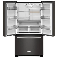 KitchenAid 36" 20 Cu. Ft. French Door Refrigerator with Water Dispenser (KRFC136RBS) - Black Stainless Steel