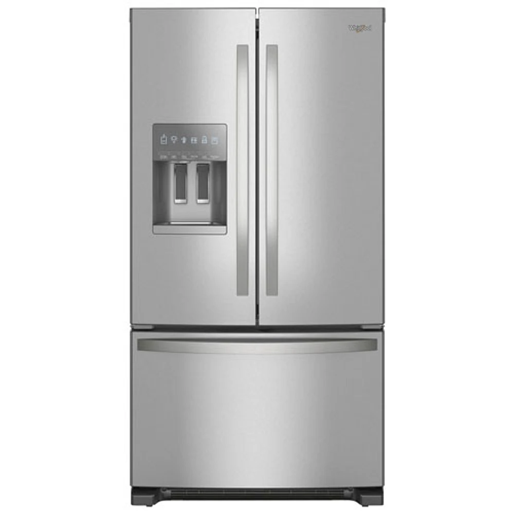 Whirlpool 36" 24.7 Cu. Ft. French Door Refrigerator with Water & Ice Dispenser (WRFF3436RZ) - Stainless Steel