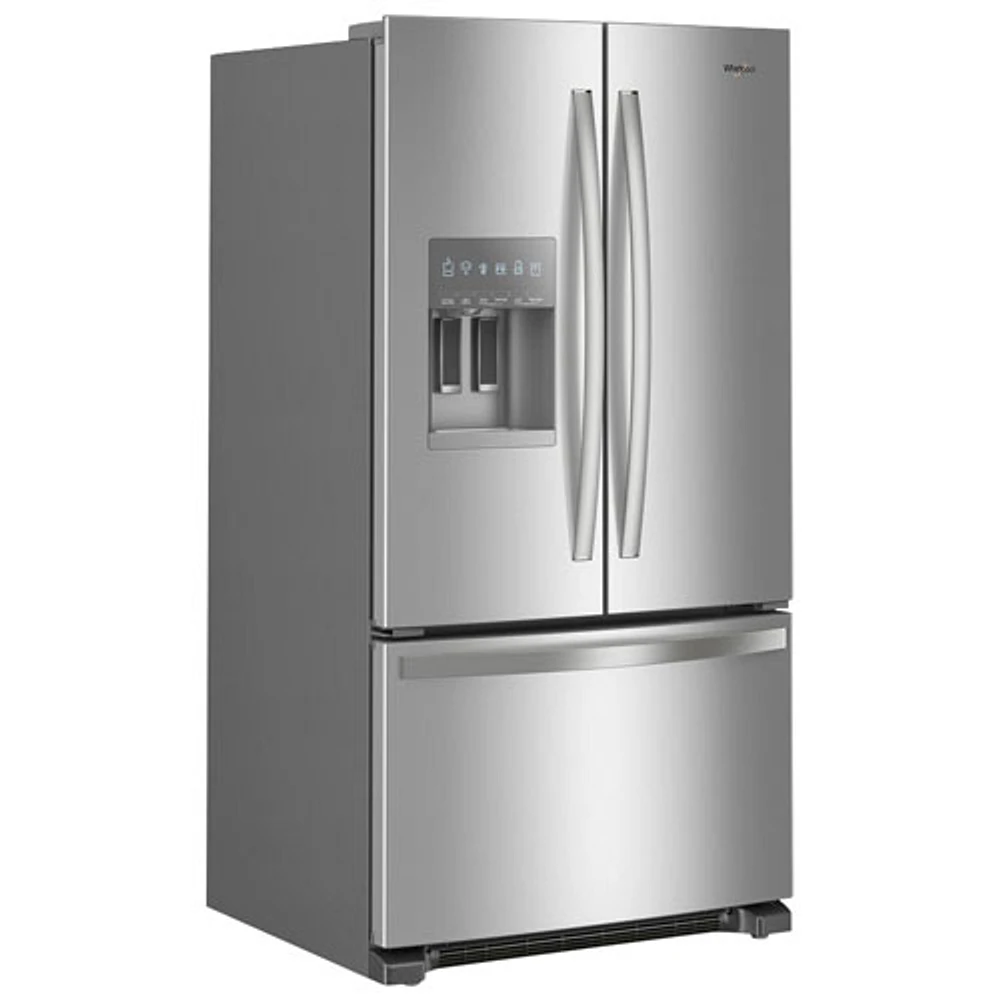 Whirlpool 36" 24.7 Cu. Ft. French Door Refrigerator with Water & Ice Dispenser (WRFF3436RZ) - Stainless Steel