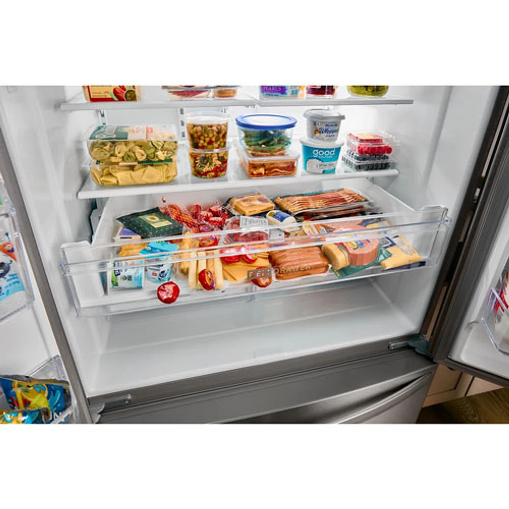 Whirlpool 36" 24.7 Cu. Ft. French Door Refrigerator with Water & Ice Dispenser (WRFF3436RZ) - Stainless Steel