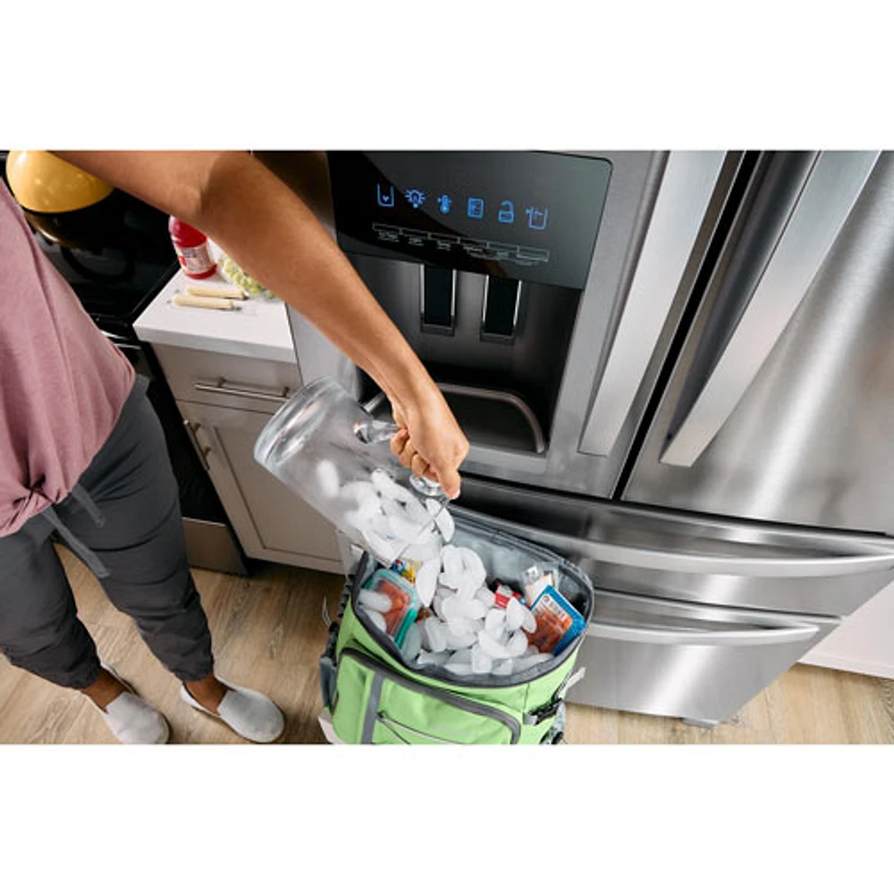 Whirlpool 36" 24.7 Cu. Ft. French Door Refrigerator with Water & Ice Dispenser (WRFF3436RZ) - Stainless Steel