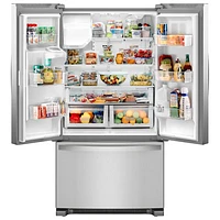 Whirlpool 36" 24.7 Cu. Ft. French Door Refrigerator with Water & Ice Dispenser (WRFF3436RZ) - Stainless Steel