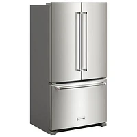 KitchenAid 36" 20 Cu. Ft. French Door Refrigerator with Water Dispenser (KRFC136RPS) - Stainless Steel