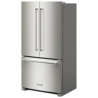 Réfrigérateur à deux portes 20 pi³ 36 po avec distributeur d'eau de KitchenAid (KRFC136RPS) - Acier inoxydable