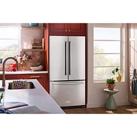 KitchenAid 36" 20 Cu. Ft. French Door Refrigerator with Water Dispenser (KRFC136RPS) - Stainless Steel