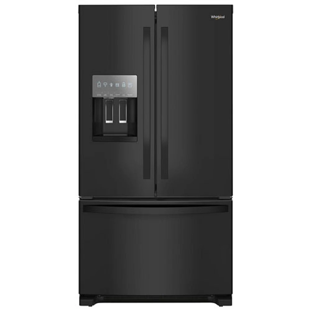 Whirlpool 36" 24.7 Cu. Ft. French Door Refrigerator with Water & Ice Dispenser (WRFF3436RB) - Black