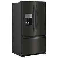 Whirlpool 36" 24.7 Cu. Ft. French Door Refrigerator with Water & Ice Dispenser (WRFF3436RB) - Black