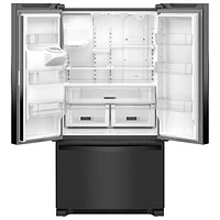 Whirlpool 36" 24.7 Cu. Ft. French Door Refrigerator with Water & Ice Dispenser (WRFF3436RB) - Black