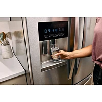 Whirlpool 36" 24.7 Cu. Ft. French Door Refrigerator with Water & Ice Dispenser (WRFF3436RB) - Black