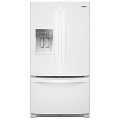 Whirlpool 36" 24.7 Cu. Ft. French Door Refrigerator with Water & Ice Dispenser (WRFF3436RW) - White