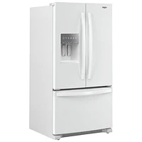 Whirlpool 36" 24.7 Cu. Ft. French Door Refrigerator with Water & Ice Dispenser (WRFF3436RW) - White