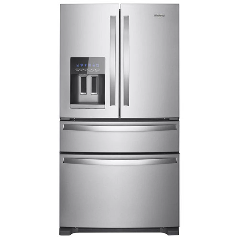 Whirlpool 36" 24.5 Cu. Ft. French Door Refrigerator with Water & Ice Dispenser (WRMF3636RZ) - Stainless Steel