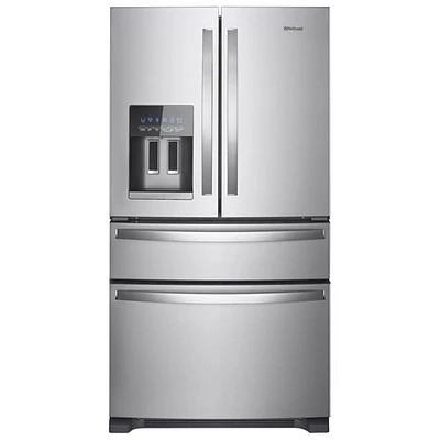 Whirlpool 36" 24.5 Cu. Ft. French Door Refrigerator with Water & Ice Dispenser (WRMF3636RZ) - Stainless Steel