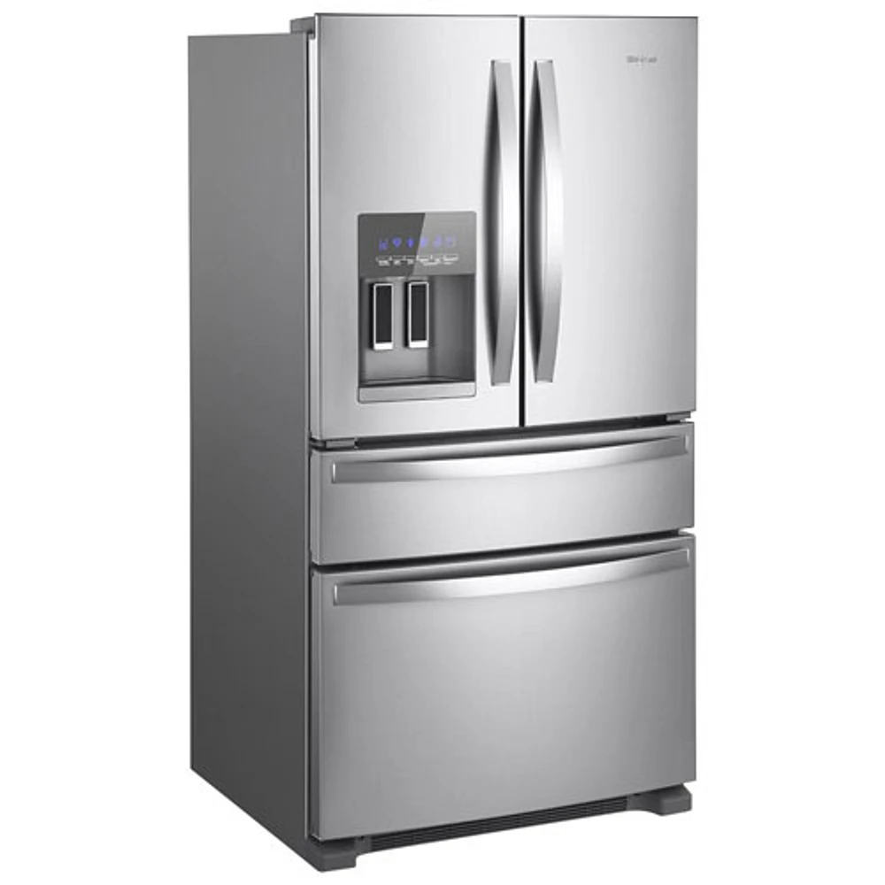 Whirlpool 36" 24.5 Cu. Ft. French Door Refrigerator with Water & Ice Dispenser (WRMF3636RZ) - Stainless Steel