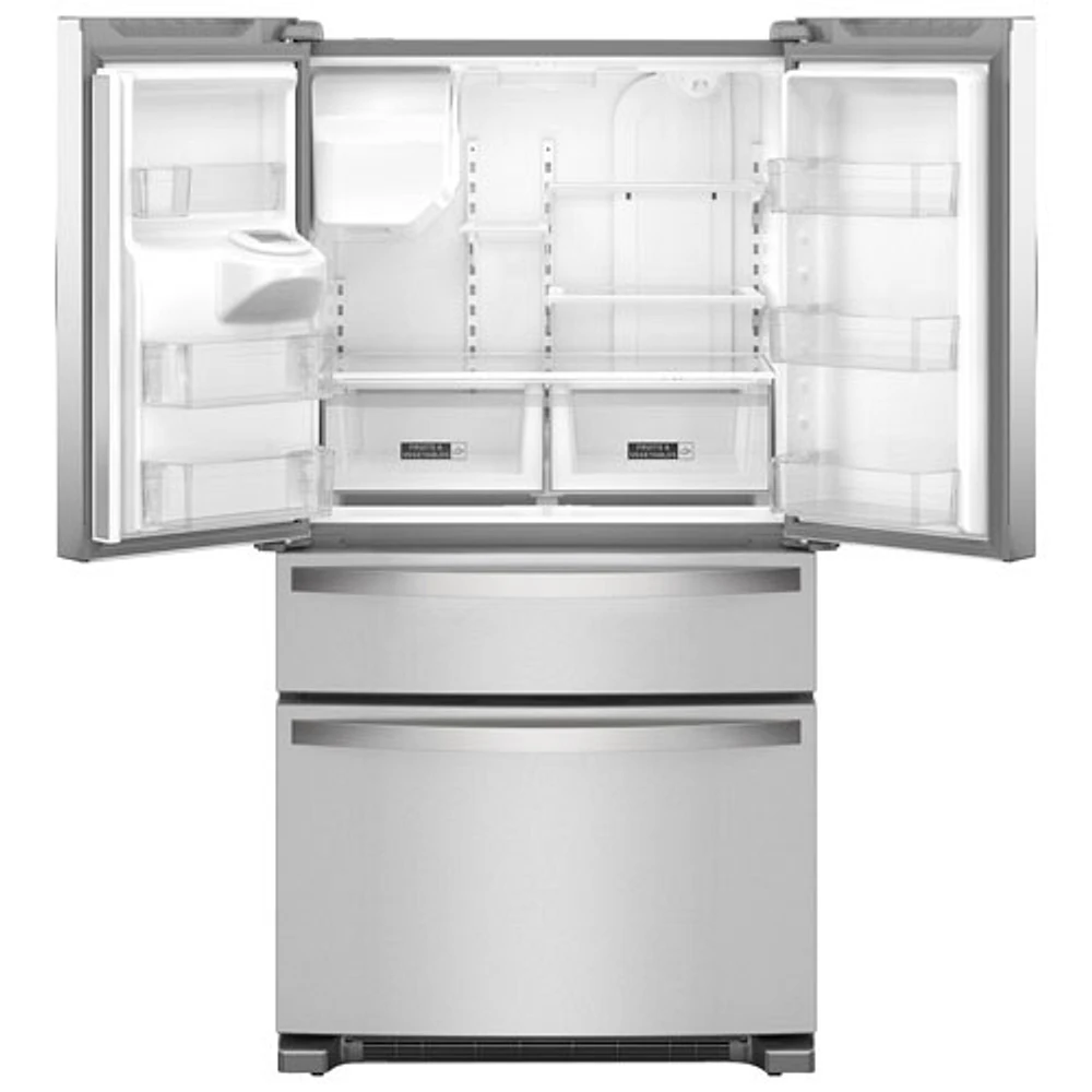 Whirlpool 36" 24.5 Cu. Ft. French Door Refrigerator with Water & Ice Dispenser (WRMF3636RZ) - Stainless Steel