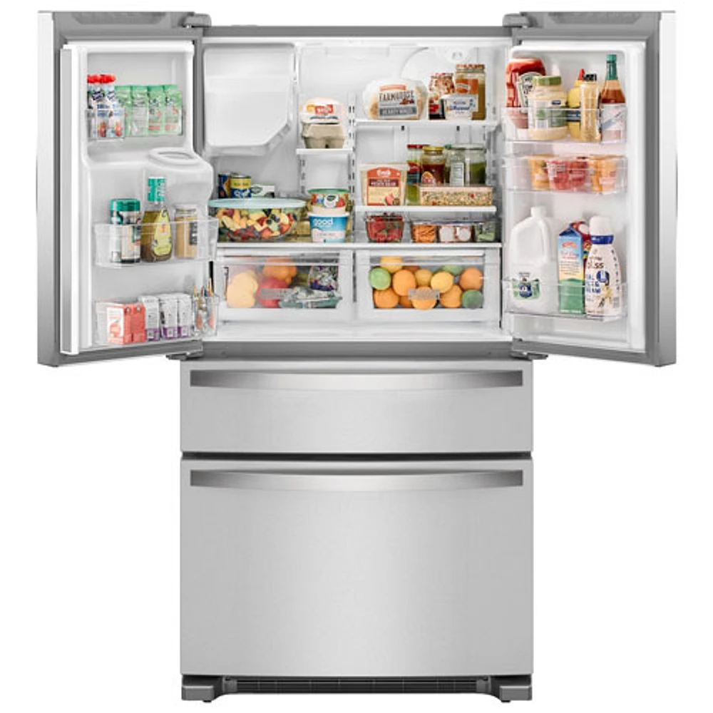 Whirlpool 36" 24.5 Cu. Ft. French Door Refrigerator with Water & Ice Dispenser (WRMF3636RZ) - Stainless Steel