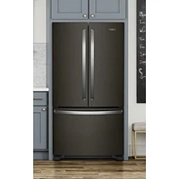 Whirlpool 36" 20 Cu. Ft. French Door Refrigerator with Water Dispenser (WRFC2036RV) - Black Stainless Steel