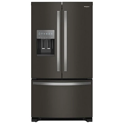 Whirlpool 36" 24.7 Cu. Ft. French Door Refrigerator with Water & Ice Dispenser (WRFF3436RV) - Black Stainless Steel