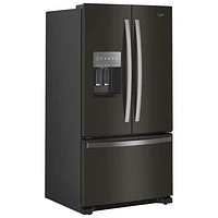 Whirlpool 36" 24.7 Cu. Ft. French Door Refrigerator with Water & Ice Dispenser (WRFF3436RV) - Black Stainless Steel