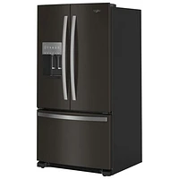 Whirlpool 36" 24.7 Cu. Ft. French Door Refrigerator with Water & Ice Dispenser (WRFF3436RV) - Black Stainless Steel