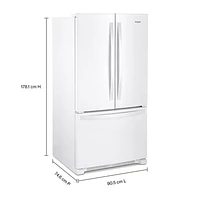 Whirlpool 36" 20 Cu. Ft. French Door Refrigerator with Water Dispenser (WRFC2036RW) - White