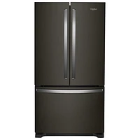 Whirlpool 36" 25.2 Cu. Ft. French Door Refrigerator with Water Dispenser (WRFF3236RV) - Black Stainless Steel